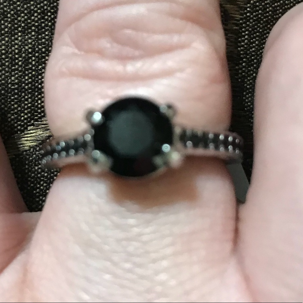 HPππ Black & White Sapphire Rings Size 8.5 - 9 - Picture 2 of 7